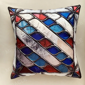 Cojín <span class=keywords><strong>de</strong></span> objeto decorativo divertido <span class=keywords><strong>de</strong></span> lujo Max Plaid Throw Pillow Covers logotipo <span class=keywords><strong>de</strong></span> marca personalizado cuadrado 3D Living Room Pillow - Product Image 3