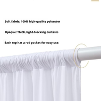 Rideau de fond de scène de mariage semi-transparent en polyester, moderne, translucide, résistant aux plis, personnalisable, pour décoration d'événements et de fêtes