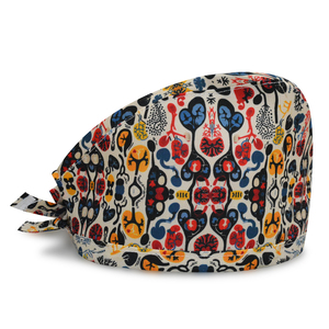 Gorro Quirúrgico Unisex con Estampado por Sublimación, Tela de Sarga de Algodón y Poliéster, Accesorios para Enfermeras, Doctores y Dentistas, con Diseño de Dibujos Animados - Product Image 1