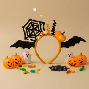 Pafu Serre-tête d'Halloween, Accessoires de Déguisement et Décoration pour Fête, Motifs Araignée, <span class=keywords><strong>Citrouille</strong></span>, Chapeau de Sorcière, Fantôme, Main de Squelette - Product Image 3