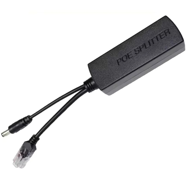 ZYSY POE Splitter 24V/48V to 12V/5V IEEE 802.3af Output Power Over Ethernet Adapter Security System (Plug and Play)