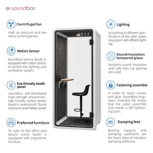Soundbox Inc 전화 부스 판매 대회 사무실 부스 포드 개인 공간 작업 방음 부스 - Product Image 4