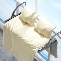 SANIPRO Séchoir à linge pliable de style nordique, gain de place, pour balcon, étagère à chaussures, séchoir extensible pour rebord de fenêtre
