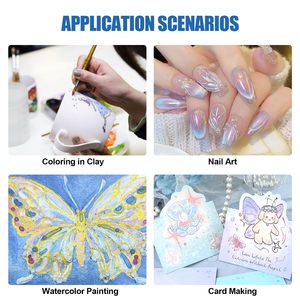 Panwenbo 20 Colors Shimmer Metallic Watercolour Paint Sets Solid <strong>Pearl</strong> Water Color Paints Mini Glitter Watercolor Paint Set - Product Image 6