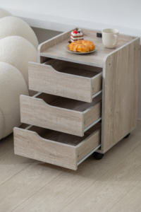 Mesitas de noche de tablero de partículas de dormitorio moderno de alta calidad, superventas, mesita de noche con cajones - Product Image 6