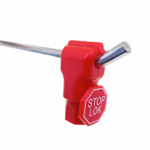 빨간 주문 Supermarcket 이동할 수 있는 부속품 상자 포탄 소매점 전시 안전 걸이 자물쇠 6mm Stoplock