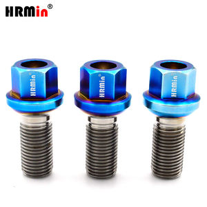 HRMin Burnt Blue Gr5 Titanium Ball Seat Vis en titane Boulon de <span class=keywords><strong>moyeu</strong></span> de roue Boulon en titane M14 * 1.5*28mm pour <span class=keywords><strong>voiture</strong></span> de course mercedes-benz - Product Image 2