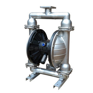 Pompe à diaphragme pneumatique en acier inoxydable QBY-65 QBK-65P 304 Pompe à double diaphragme pour eaux usées Pompe à eau chimique auto-amorçante PP - Product Image 1