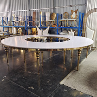 Fabrik Luxushotel Bankettsaal Klarer Acryl Esstisch Runde Form Acryl Events Hochzeits tisch