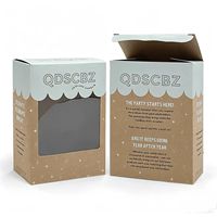 Boîte cadeau personnalisée en papier recyclable, imperméable, avec fenêtre, fond à fermeture automatique, pelliculage mat, pour jouets et poupées