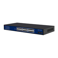 Switch Jaringan Hedy PoE dengan Kepatuhan IEEE802.3at/IEEE802.3af untuk Kamera IP, Switch PoE Gigabit 24 Port Tanpa Manajemen