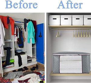 Custom Foldable Non-Woven Quilt Storage Bag Fashionable Square <b>Wardrobe</b> Organizer for Home Fabric Packaging Set for Room Storage - Product Image 6