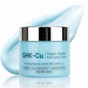 Crema Facial Vegana Antienvejecimiento GHK-CU de Marca Privada 50ml, Cuidado Orgánico con Péptido de Cobre Azul y Nicotinamida Hidratante - Product Image 1