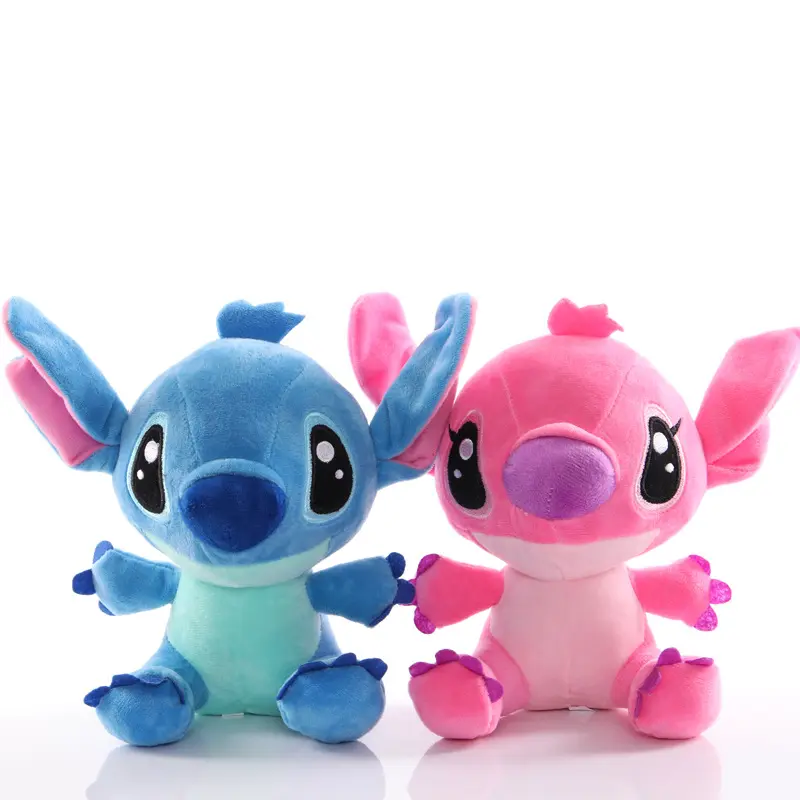 20cm Lilo & Stitch Pink Blue Stuffed Plush Dolls Pendant Toys Models Cute Boy Girl Christmas Halloween Toy Gifts