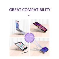Support portable réglable en métal pour ordinateur portable, multifonction, pliable, avec refroidissement intégré