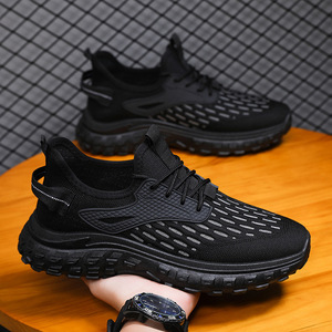 Zapatillas de moda para hombre, estilo papá, transpirables, de malla, de caña baja, informales, con suela gruesa, para correr y senderismo. - Product Image 1