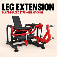 Machine à extensions de jambes assises à charge libre avec rouleau de compression réglable pour l'entraînement des quadriceps en salle de sport commerciale