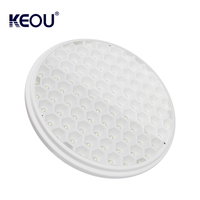 Panneau de lampe led encastrée, 36w, noir mat, rond, anti-éblouissement, avec boîtier noir