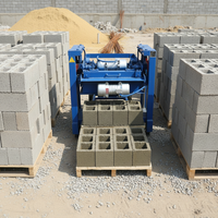 Machine à fabriquer des blocs automatiques de type mini KF4-35 avec une capacité de 2000 briques/8h, garantie de 3 ans