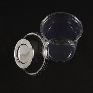 Disposable Manufacturer Logo Custom <b>Clear</b> Ice Cream Boba <b>Container</b> Wholesale PET Plastic Dessert Cup with Lid - Product Image 2
