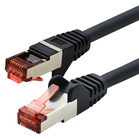 Kabel Patch Ethernet Cat8 Berpelindung Ganda SFTP FTP 40Gbps 2000MHz Warna dan Panjang Sesuai Pesanan untuk Kabel LAN Kantor dan Pusat Data