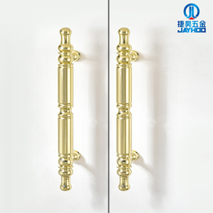 JAYHOO French Style Brass Door Handles Bar Shape Wardrobe Drawer Hardware Bright Golden Modular Installation - Product Image 3