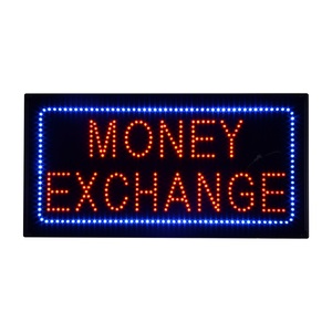 <span class=keywords><strong>Porta</strong></span> della banca che appende il cartellone interno a <span class=keywords><strong>LED</strong></span> aperto, 12*24 pollici ha condotto il segno di cambio valuta, la luce decorativa della parete del segno della finestra - Product Image 1