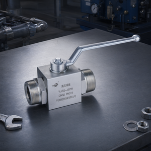 Vanne à bille haute pression KHB en acier au carbone, filetage externe, vanne d'arrêt hydraulique DN32 PN315 - Product Image 3