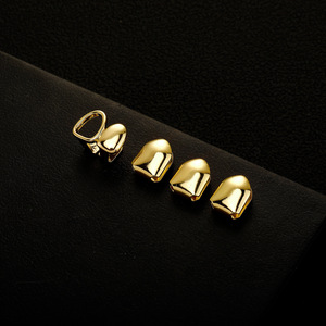 Grillz para dientes, juego de grillz dorados con forma de púa, aleación de cobre, unisex, accesorio de moda hip hop para fiestas - Product Image 4