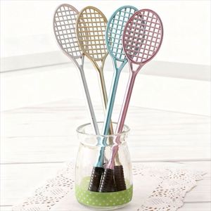Bolígrafo Creativo Kawaii de Metal con Logotipo, Bolígrafo de Gel Multicolor con Forma de Raqueta de Bádminton para Regalar a los Clientes - Product Image 2