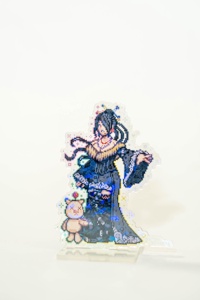 OEM ODM Anime <span class=keywords><strong>Final</strong></span> <span class=keywords><strong>Fantasy</strong></span> X Présentoir en acrylique Pixel Art Double Face Holographique Craquelé FFX Tidus Yuna Auron Lulu Rikku - Product Image 5