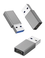 Adaptateur USB vers Type C, convertisseur USB 3.0 mâle vers femelle, en alliage d'aluminium, charge rapide, accessoires électroniques