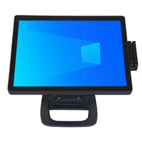 Système de point de vente de haute qualité avec écran tactile capacitif de 15,6 pouces, terminal de point de vente de bureau, machine de point de vente pliable pour les commerces