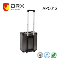 Boîtier de montre à roulettes, boîte Portable en aluminium OEM APC012, outils de bagages, chariot boîte à montre en aluminium avec roues