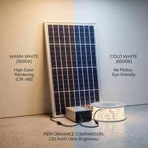 Bande lumineuse LED solaire étanche KTH pour éclairage durable des voies piétonnes, places publiques et parcs - Product Image 3