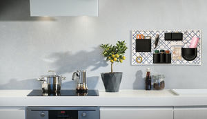 Wooden MDF Pegboard <b>Wall</b> Mounted Storage Organizer Kit with Adhesive <b>Display</b> Rack - Product Image 5