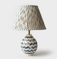Abat-jour en fibre naturelle avec base en tissu imprimé Abat-jour en tissu plissé Abat-jour en tissu fleuri Lampe de table