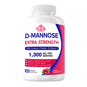 Suplemento Probiótico de D-Manosa, Arándano Rojo y Vitamina C para la Salud del Tracto Urinario, Vegano, 300 Cápsulas para Mujeres - Product Image 4