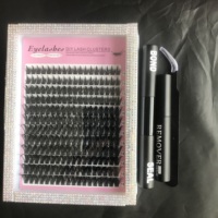 En gros, cils en grappe DIY sous marque privée, cils segmentés DIY sous marque privée, kit de colle et de scellant pour cils DIY, cils segmentés