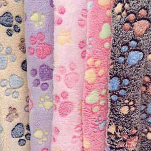 Oeko认证法兰绒面料，印花图案柔软毛绒毛毯，平纹设计，适用于汽车 - Product Image 1