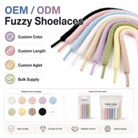 Lacets en chenille doux et moelleux en gros pour baskets OEM ODM Mingjia