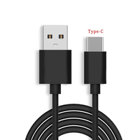 Personnalisé Logo Noir PVC USB À Type C Rapide De Charge Données Câbles 1m 2m 3m Chargeur Pour Android Samsung