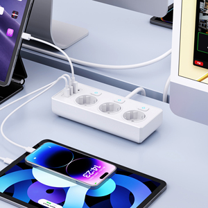 ปลั๊กไฟใหม่เอี่ยมแบบ EU 3/4 ช่องเสียบ พร้อมพอร์ต USB 2 ช่อง และพอร์ต Type-C 2 ช่อง รองรับกระแสไฟ 16A ปลั๊กพ่วงแบบหลายช่องเสียบ มาตรฐาน CE/KC - Product Image 6