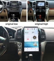 Autoradio Android 16 pouces avec GPS, navigation, stéréo, CarPlay, DSP, lecteur DVD pour Toyota Land Cruiser LC200 2008-2015