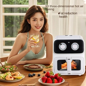 Friteuse à air numérique intelligente multifonctionnelle entièrement automatique OEM ODM, double panier 2L, séchage rapide, usage domestique - Product Image 1