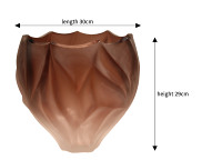 Vase en cristal artistique avec effet de tissu drapé, vase minimaliste en terre cuite chaleureuse pour la décoration intérieure bohème moderne, cadeau unique