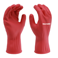 Gants de travail en latex MaxiTough Heavy Duty, manchette longue de 10,5 pouces, antidérapants aux doigts, sans poudre, sans silicone, gants de sécurité