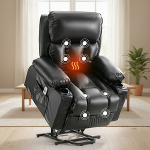 Sillón <span class=keywords><strong>Reclinable</strong></span> Eléctrico Inteligente <span class=keywords><strong>de</strong></span> Cuero con Masaje y Elevación para Personas Mayores, con <span class=keywords><strong>Control</strong></span> Remoto, Asiento <span class=keywords><strong>de</strong></span> Cine en Casa - Product Image 1