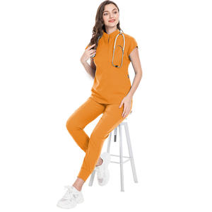 Trajes de fregado con logotipo personalizado, juegos de fregado de 2 piezas, LICRA/poliéster para enfermera, belleza, Salón dental, médico, uso en Hospital, hombres y mujeres - Product Image 1