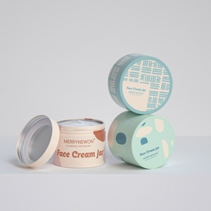 Double Wall <b>Aluminum</b> Premium Tin <b>Container</b> Screw Cap Custom Logo Refillable Cosmetic Packaging for Food Grade Use Recycled - Product Image 1